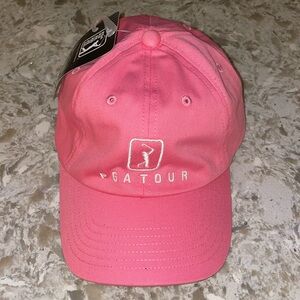 PGA Tour Hat 1963 Pink Golf Embroidered Sweatband Classic Style One Size